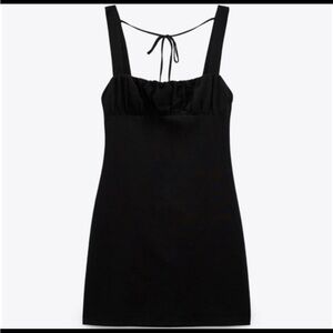 ZARA linen blend mini dress